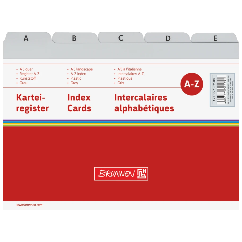 Karteiregister A-Z | A5, grau