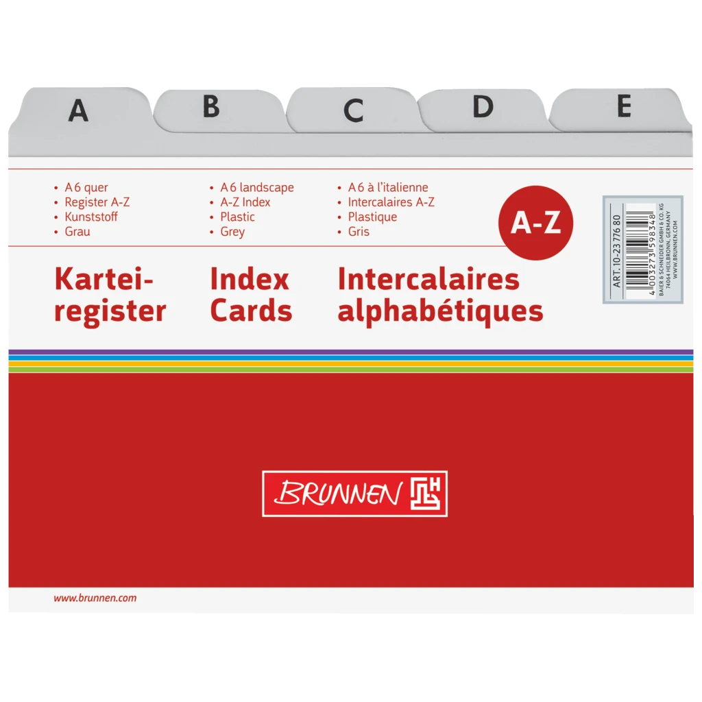 Karteiregister A-Z | A6, grau