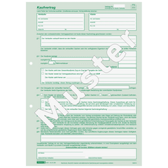 Formular „Kaufvertrag“ | A4, 2 Blatt