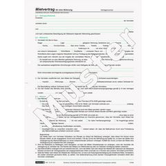 Formular „Mietvertrag für Wohnungen“, A4
