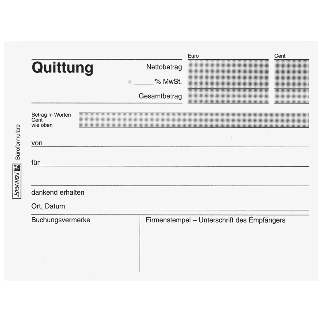 Quittungen | A6 quer, 80 Blatt