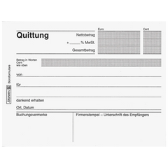 Quittungen | A6 quer, 80 Blatt
