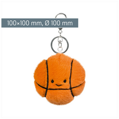 Schlüsselanhänger „Basketball“ Sporty Animals | orange/schwarz