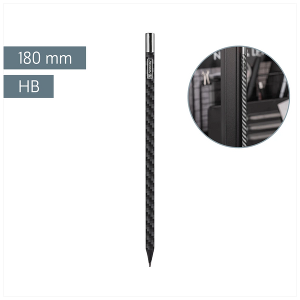 Bleistift „Magnetic Carbon“ | HB, rund, schwarz/silber