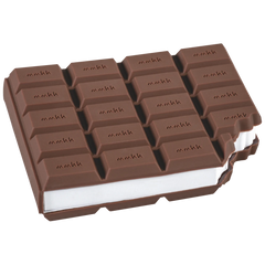 Haftnotizblock „Schoko“ | 100 Blatt, weiß/braun