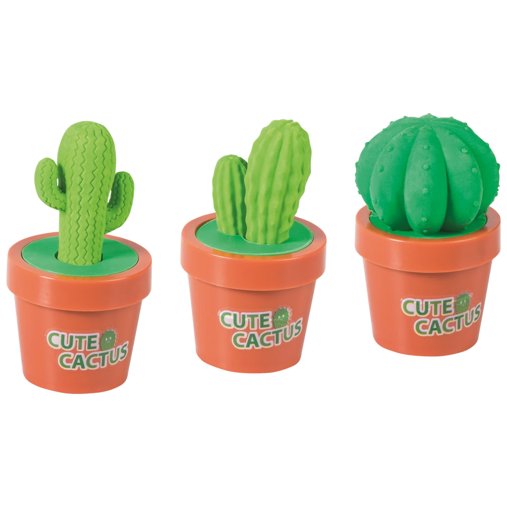 Dosenspitzer mit Radiergummi „Kaktus“ | sortiert