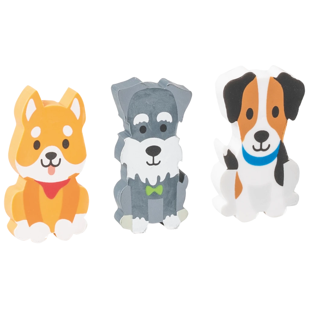 Radiergummi-Set „Hund“ | 3 Stück