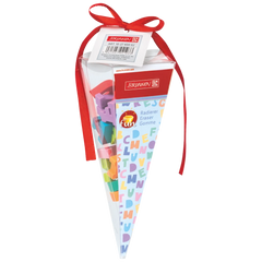 Radiergummi-Set „Schultüte A-Z“ | mehrfarbig, 26 Stück