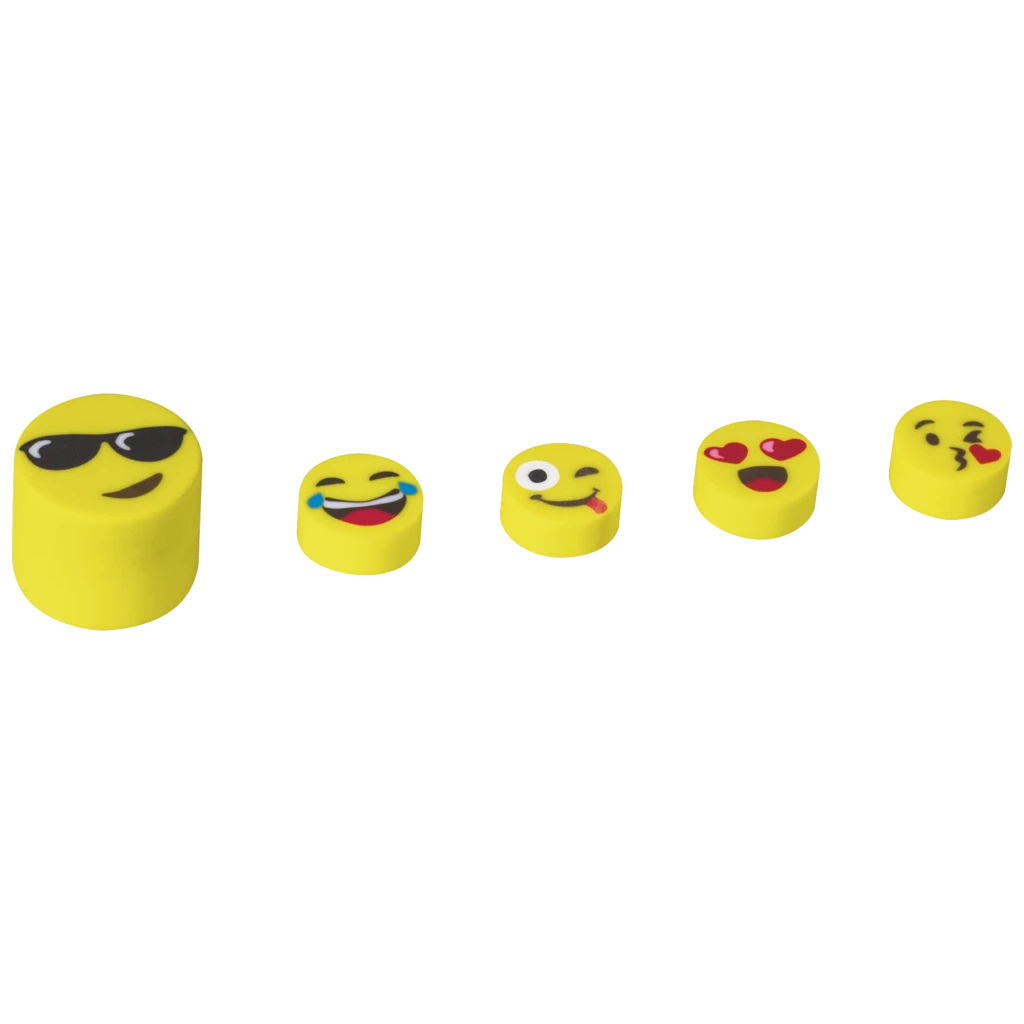 Radiergummi-Set „Happy“ | gelb, 9 Stück