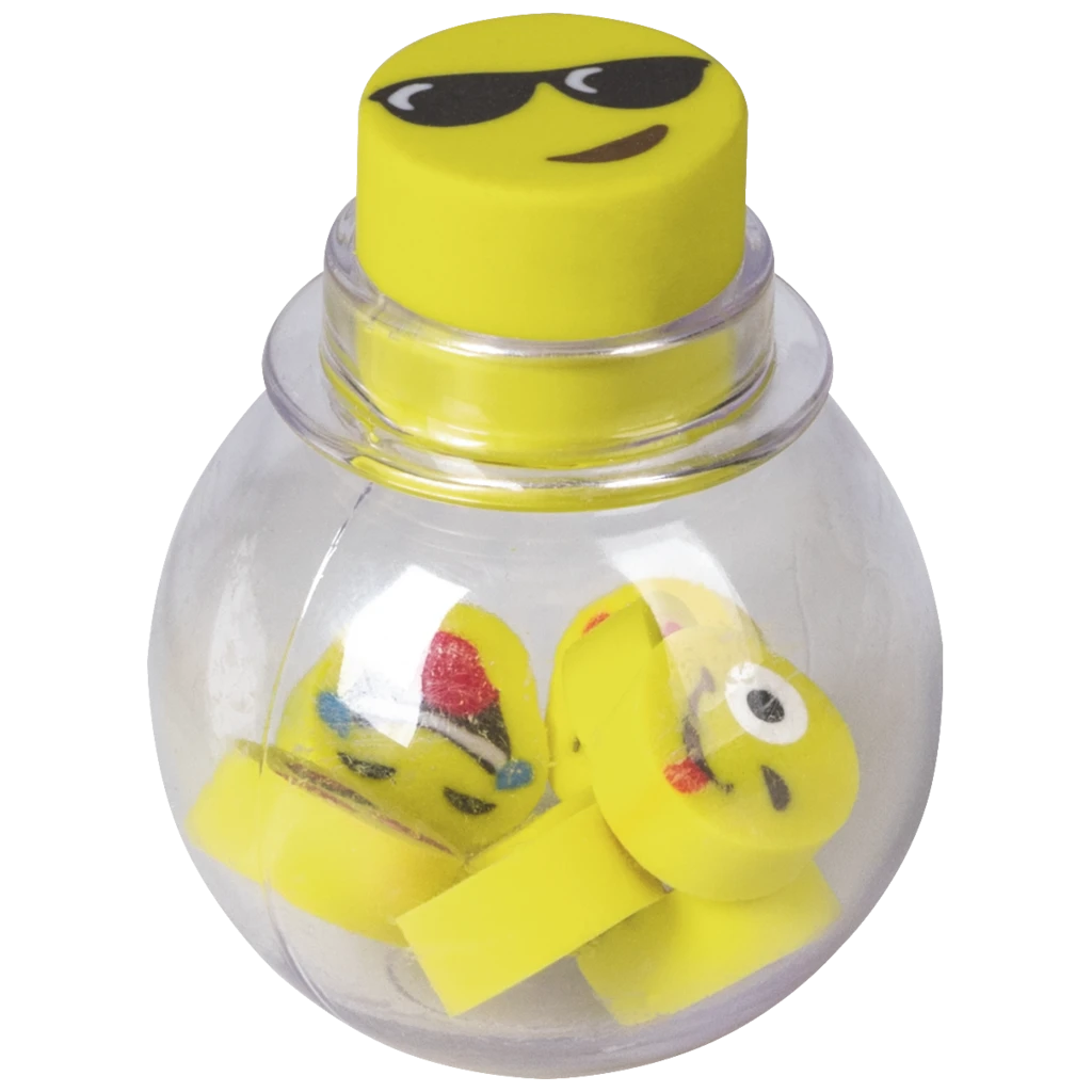 Radiergummi-Set „Happy“ | gelb, 9 Stück
