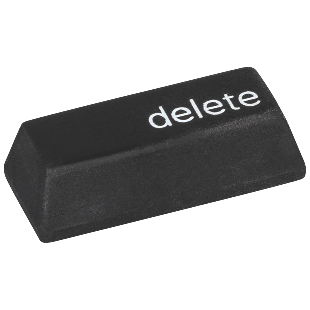 Radiergummi „Delete Taste“ 3D | schwarz