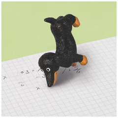 Radiergummi „Dackel“ 3D | schwarz