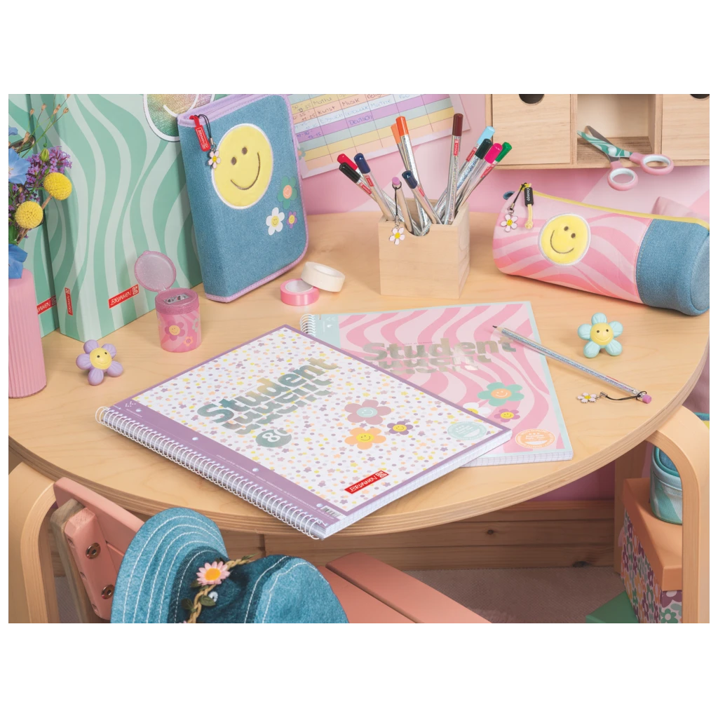 Bleistift Happy Hippie | HB, rund, silber irisierend