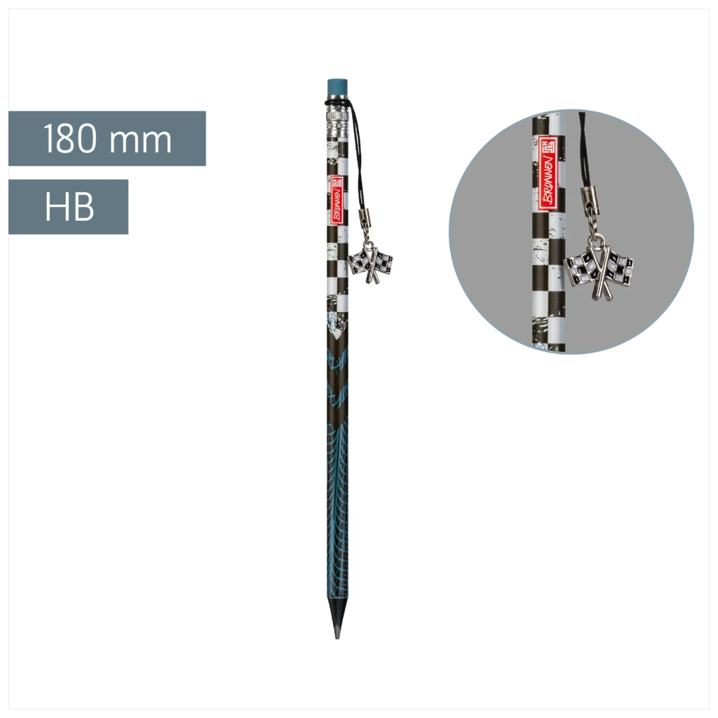 Bleistift Fast Wheels | HB, rund, blau/mehrfarbig