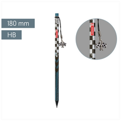 Bleistift Fast Wheels | HB, rund, blau/mehrfarbig