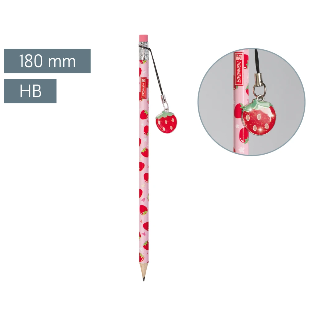 Bleistift Fruity Love | HB, rund, rosa/rot