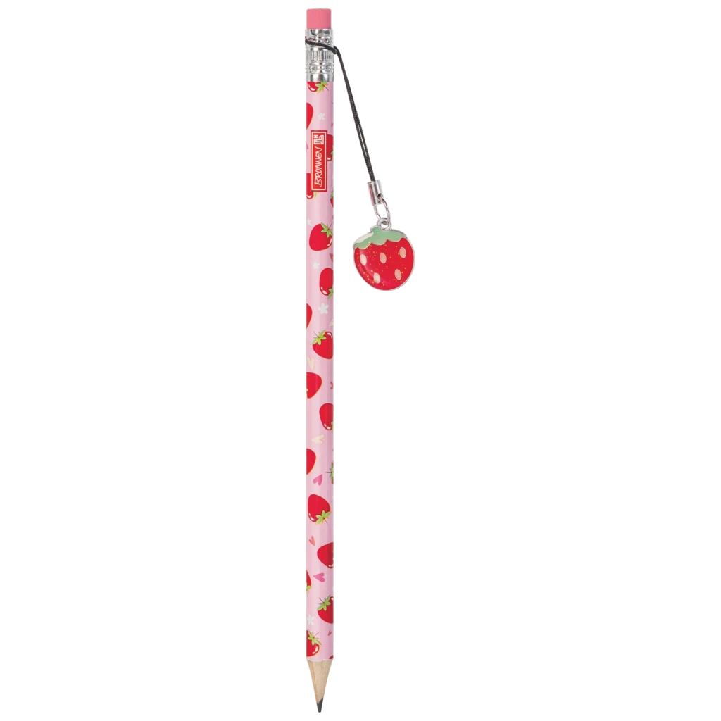 Bleistift Fruity Love | HB, rund, rosa/rot