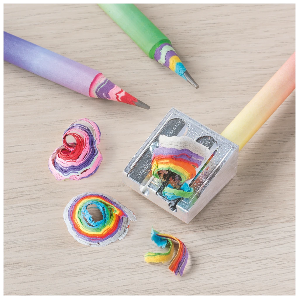 Bleistift „Rainbow Paper“ | HB, rund, sortiert