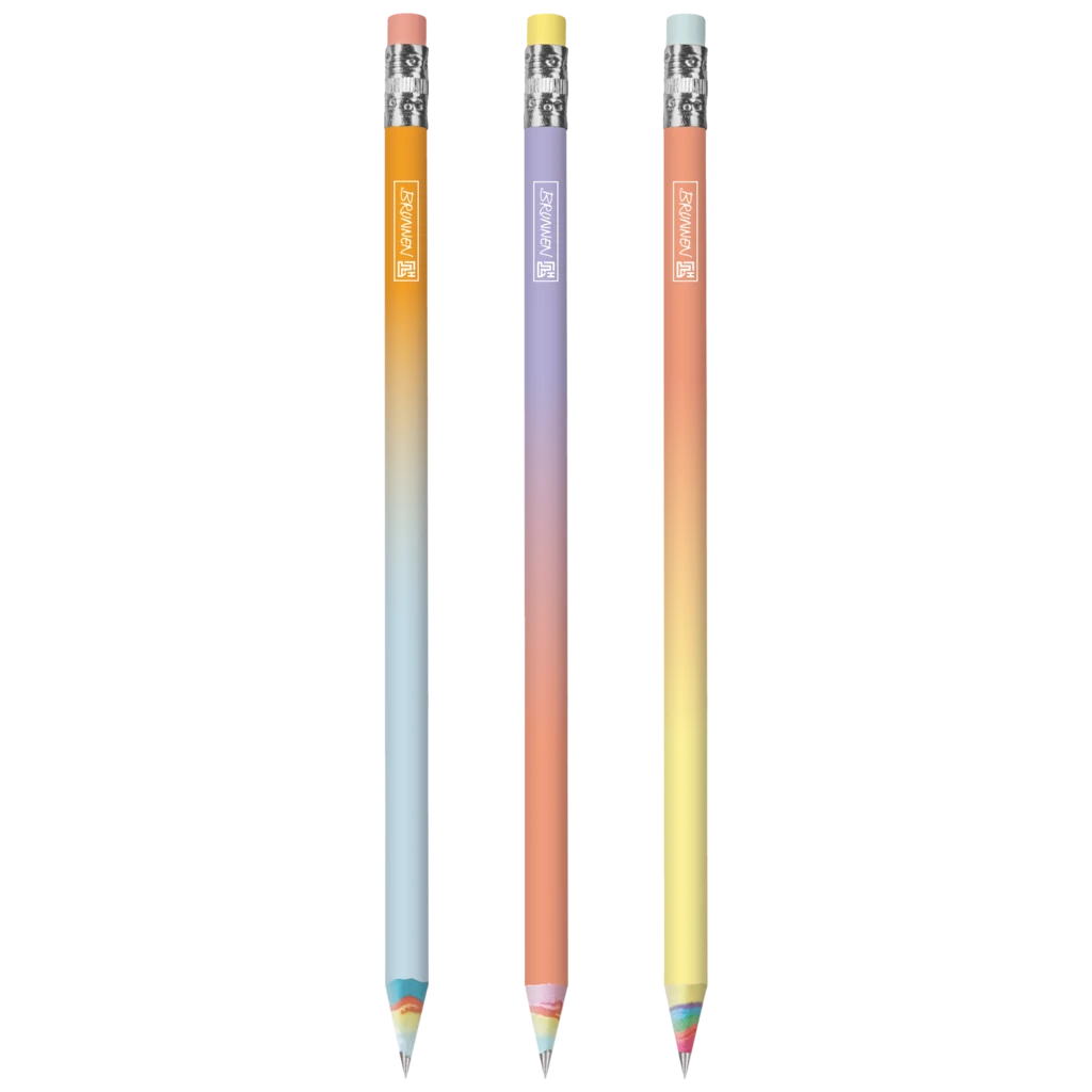 Bleistift „Rainbow Paper pastell“ | HB, rund, sortiert