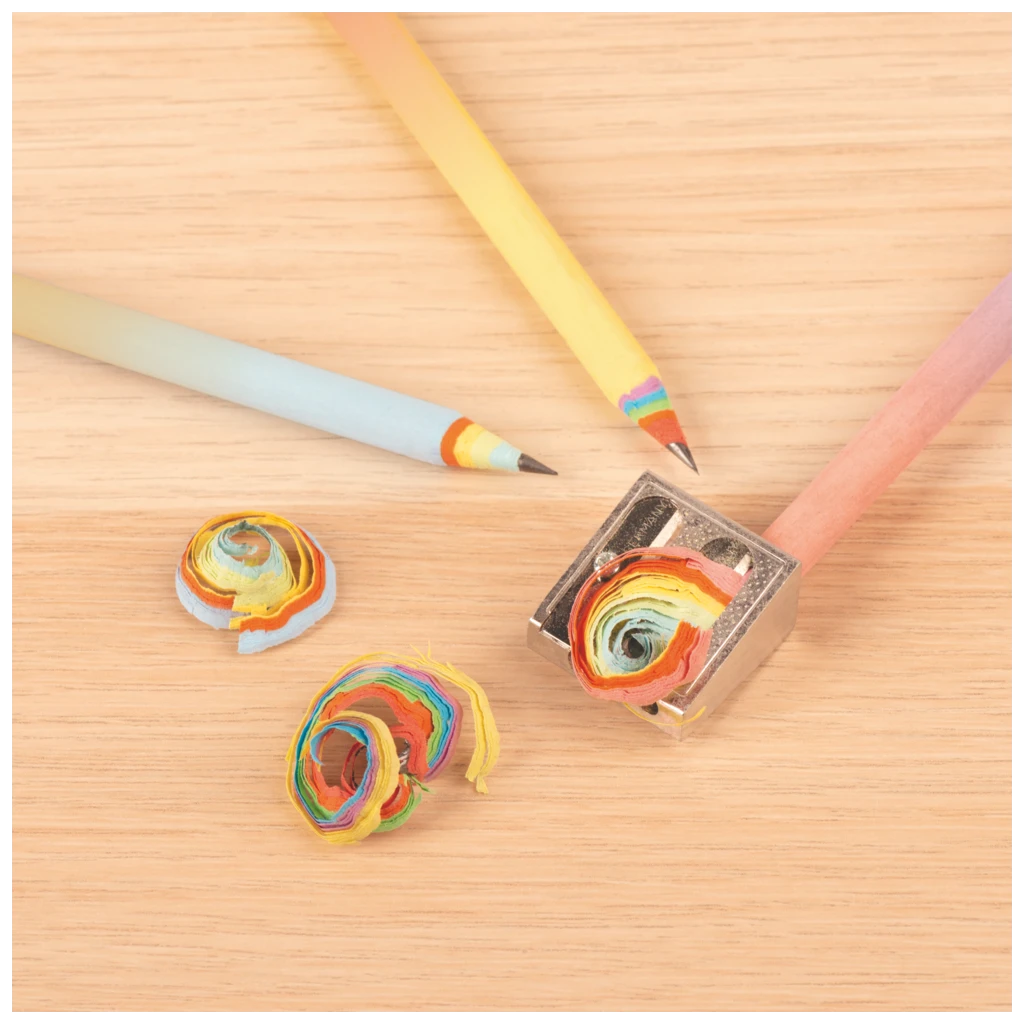 Bleistift „Rainbow Paper pastell“ | HB, rund, sortiert