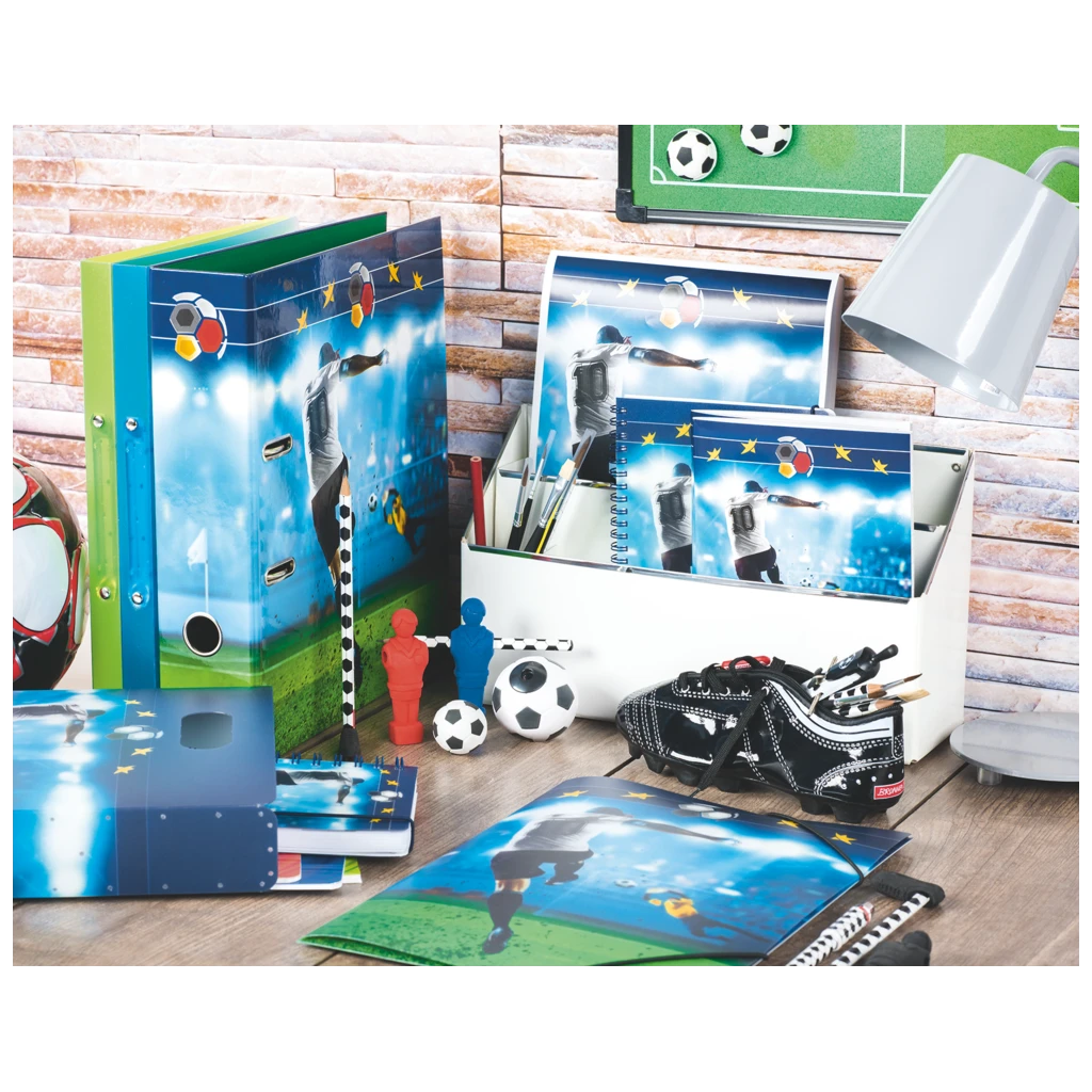 Bleistift mit Radiergummi Fußball | HB, Dreikantform, weiß/schwarz