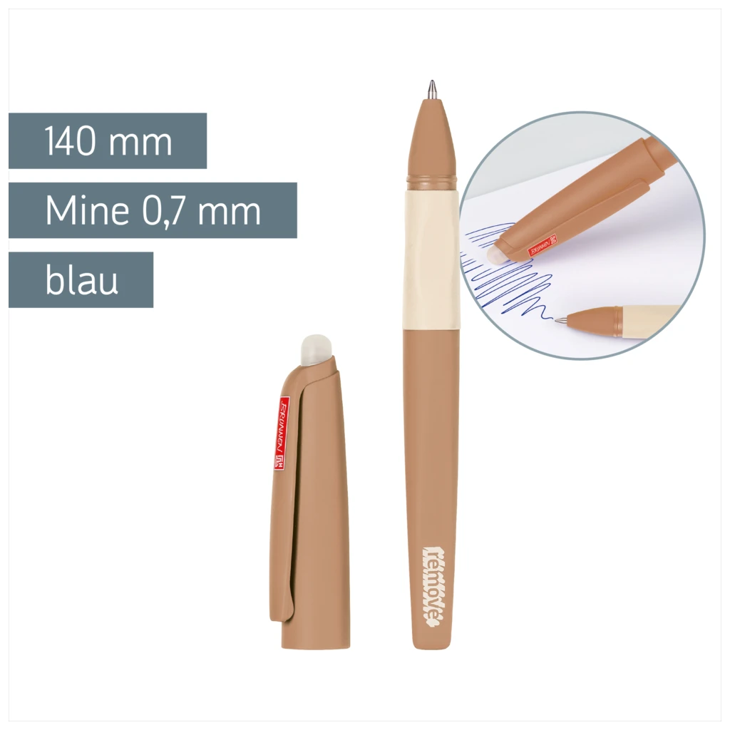 Gelschreiber „REMOVE“ radierbar | breit, 0,7 mm, caramel