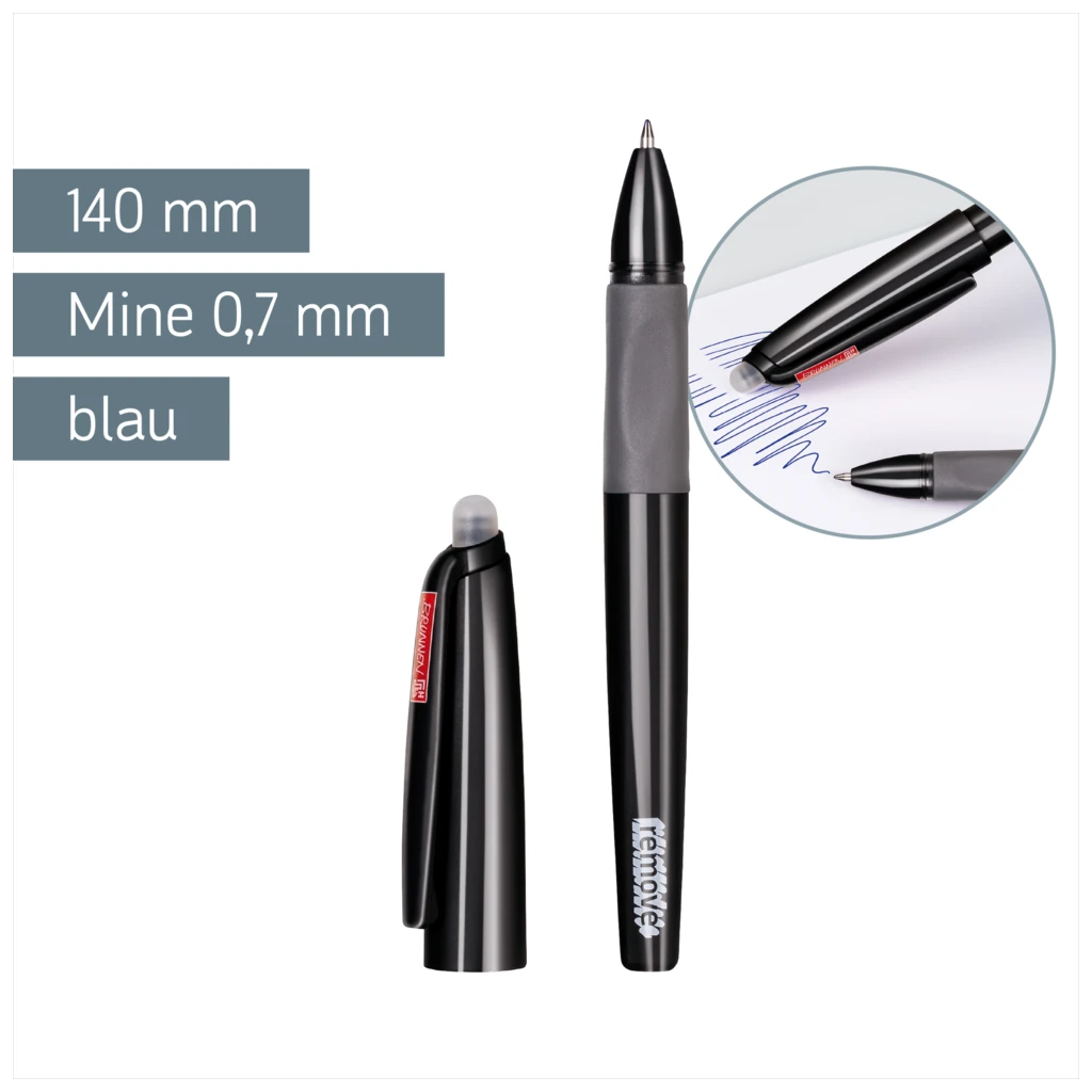 Gelschreiber „REMOVE“ radierbar | breit, 0,7 mm, schwarz