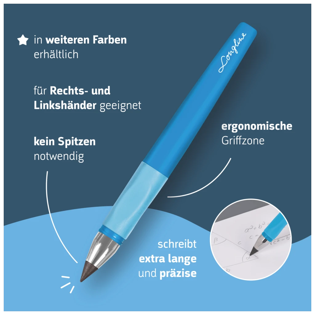 Bleistift „REMOVE Longline“ Colour Code | H, azur