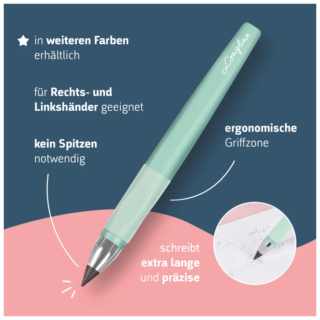 Bleistift „REMOVE Longline“ Colour Code | H, mint