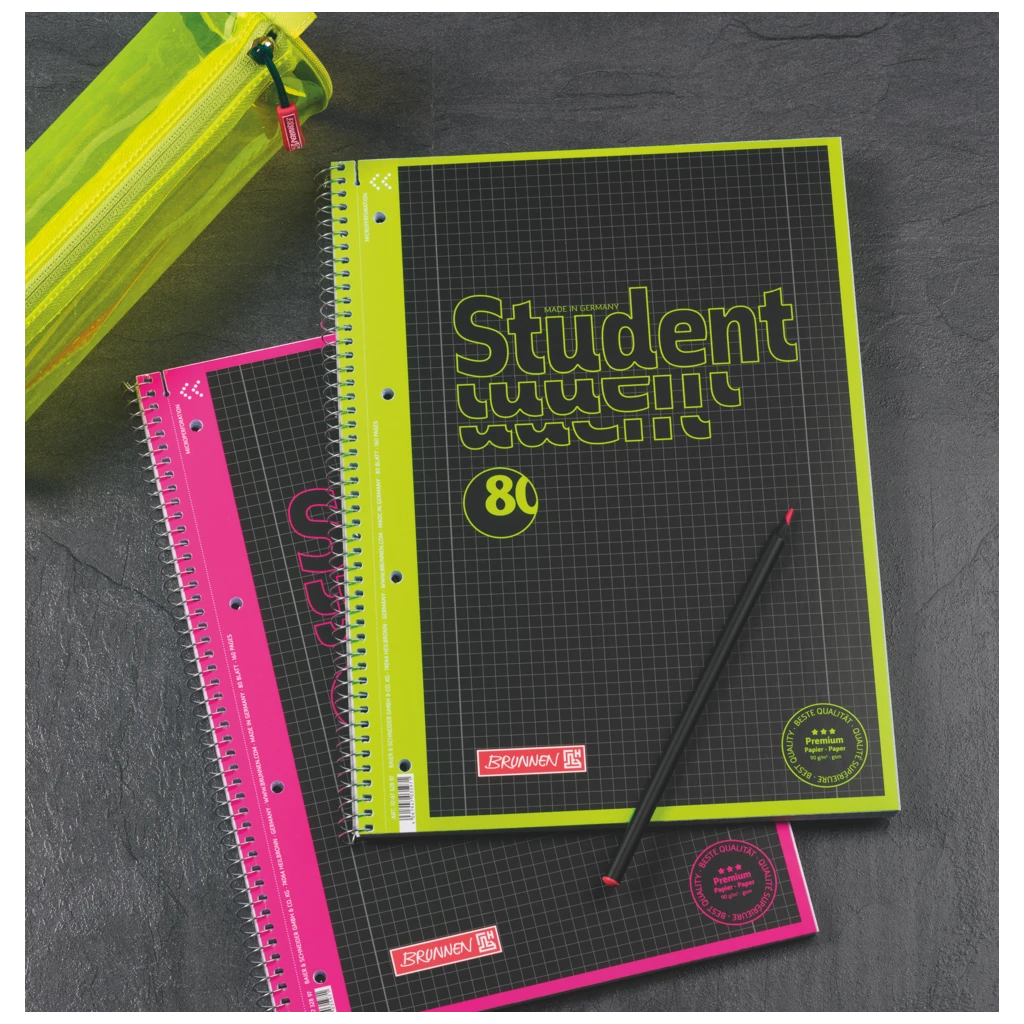 Buntstifte-Set „Neon“ | rund, schwarz