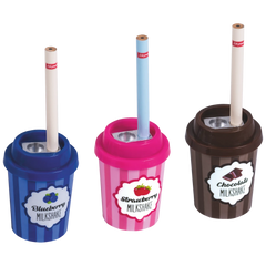 Dosenspitzer mit Bleistift „Milkshake“ | sortiert