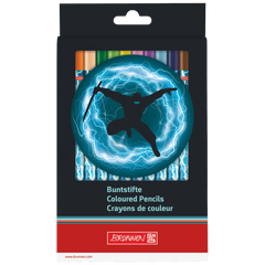 Dicke Buntstifte-Set Ninja Power | Dreikantform, petrol, 12 Stück