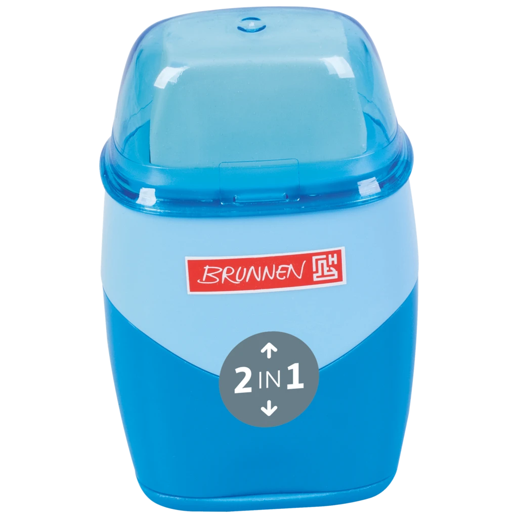 Dosenspitzer mit Radiergummi Colour Code 2 in 1 | azur