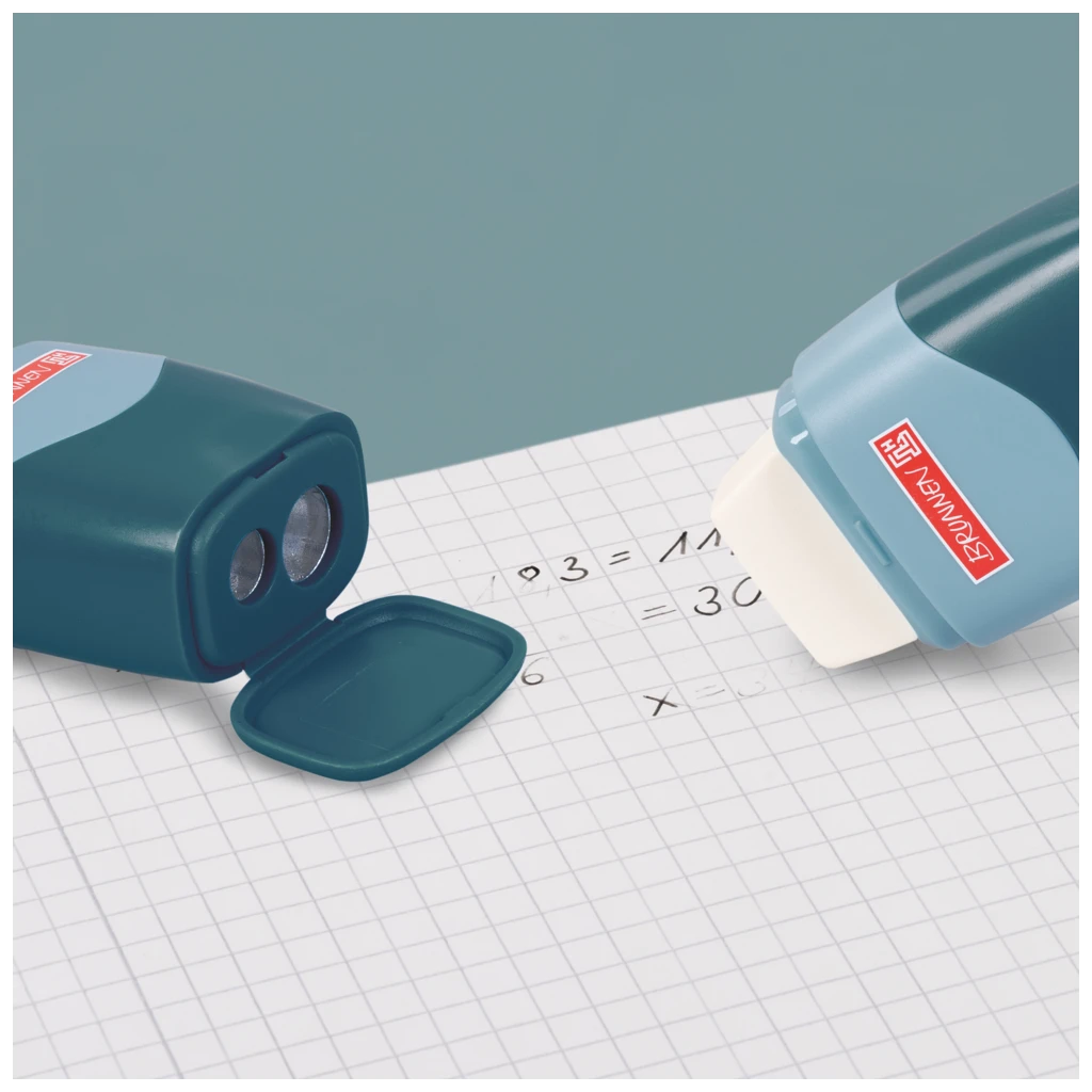 Dosenspitzer mit Radiergummi Colour Code 2 in 1 | denim