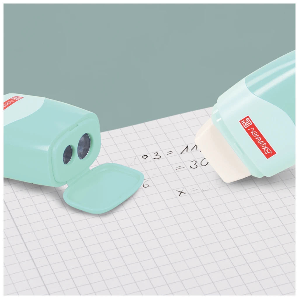 Dosenspitzer mit Radiergummi Colour Code 2 in 1 | mint