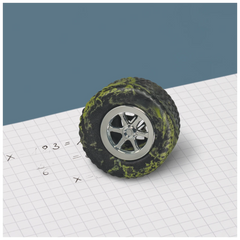 Radiergummi Fast Wheels 3D