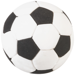 Radiergummi „Fußball“ 3D | weiß/schwarz