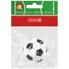 Radiergummi „Fußball“ 3D | weiß/schwarz