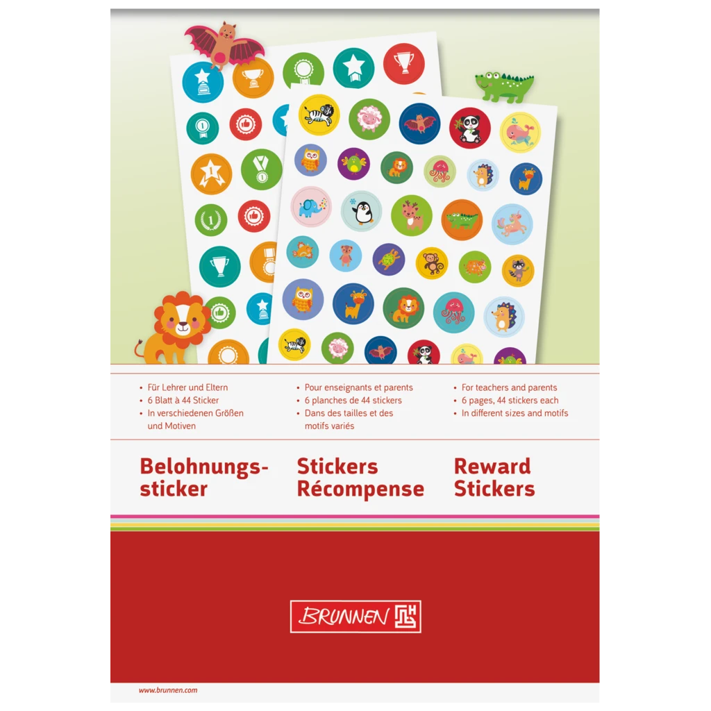 Stickerblock Belohnung „Mixed“ | A5, mehrfarbig, 6 Blatt