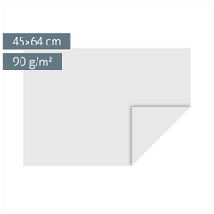 Transparentpapier | 45×64 cm, 90 g/m², weiß