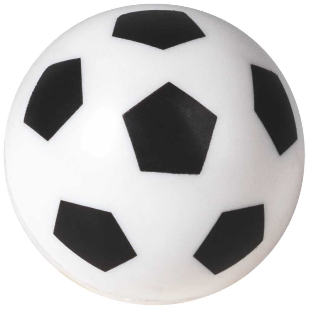 Gummiball „Fußball“ | weiß/schwarz