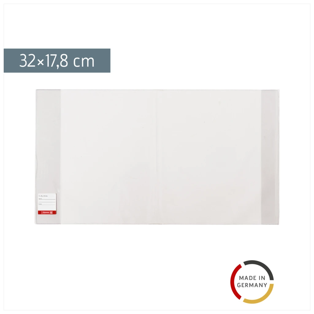 Buchschoner | 17,5×32 cm, stabile Folie, PVC, glasklar