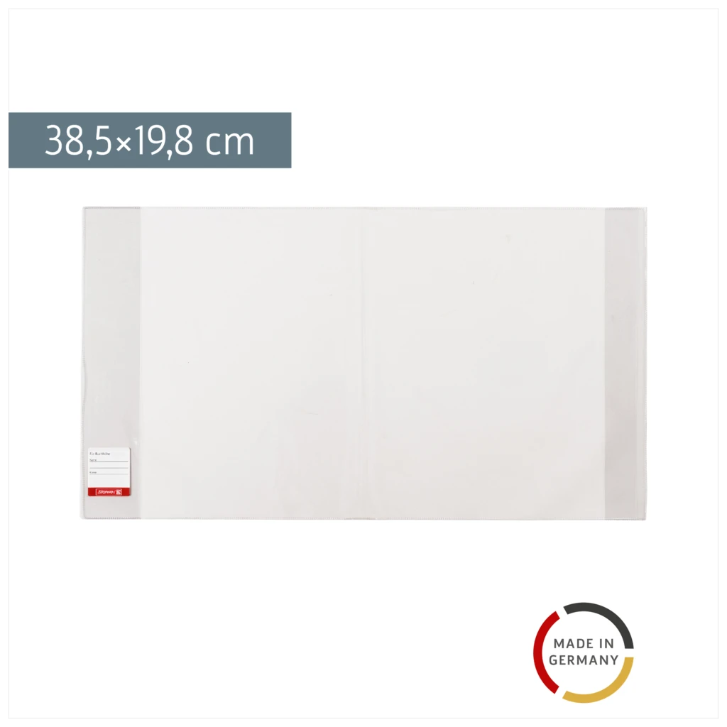 Buchschoner | 19,5×38,5 cm, stabile Folie, PVC, glasklar