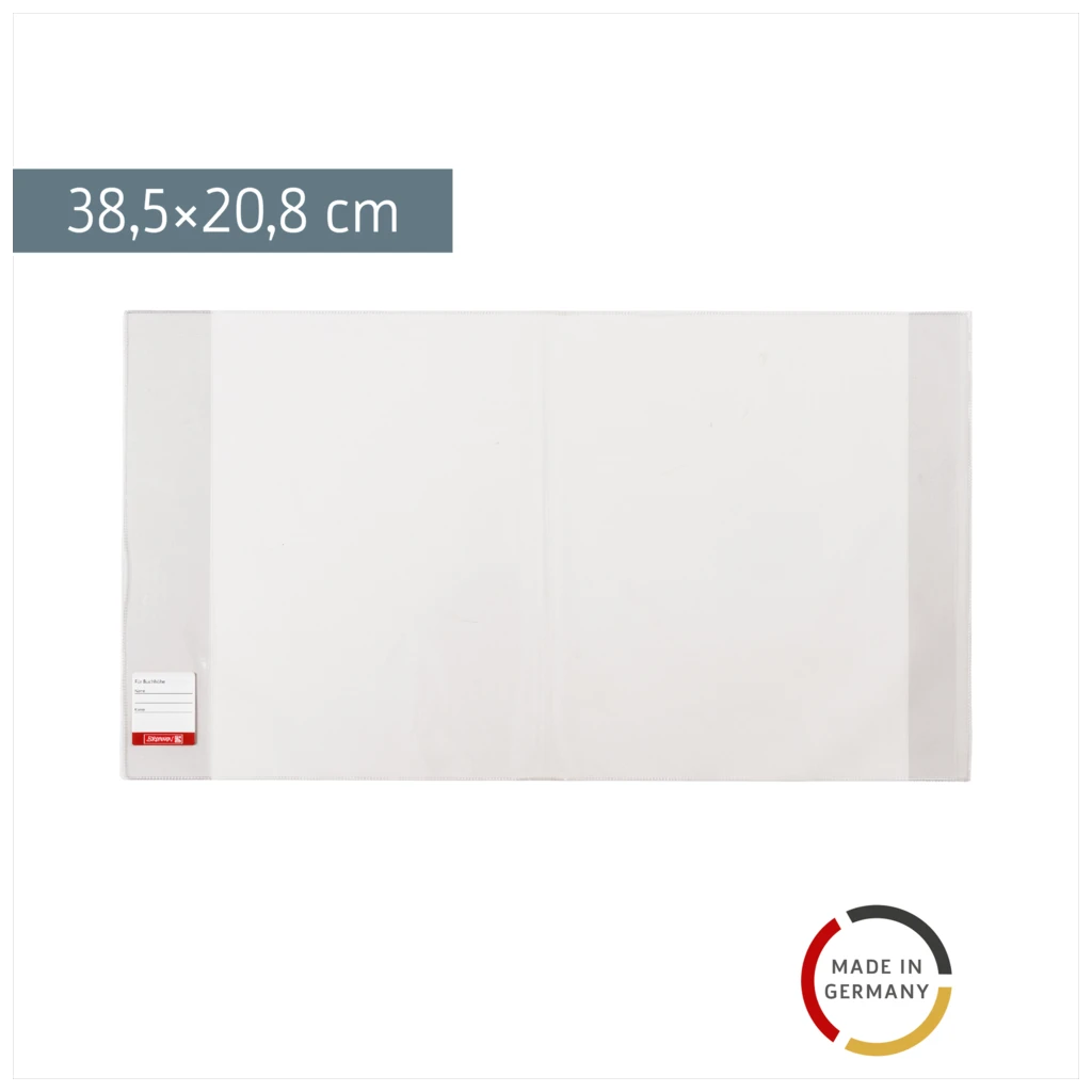 Buchschoner | 20,5×38,5 cm, stabile Folie, PVC, glasklar