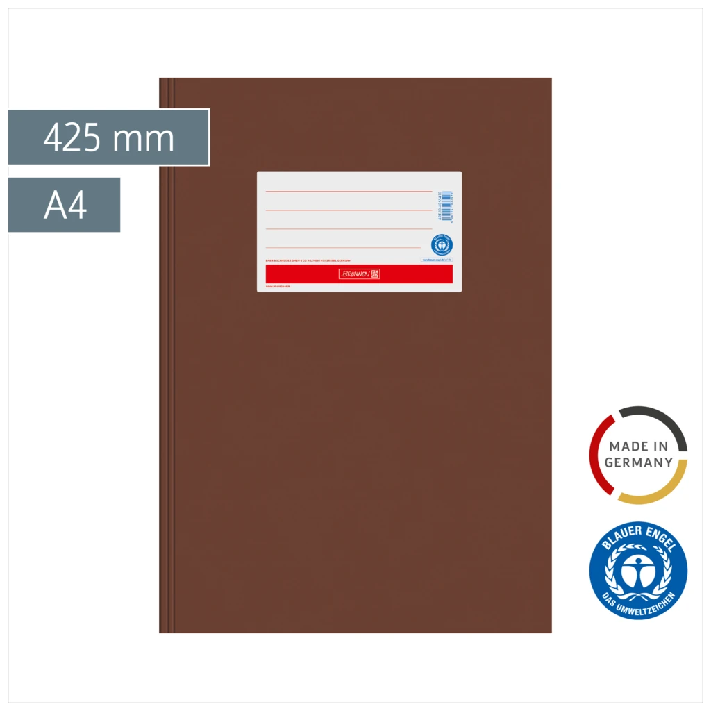 Hefthülle Premium | 425 mm, A4, braun