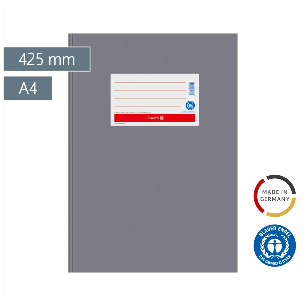 Hefthülle Premium | 425 mm, A4, grau