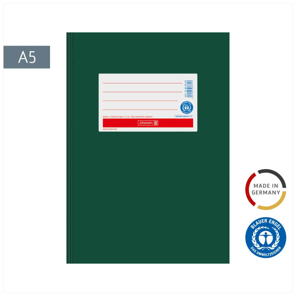 Hefthülle Premium | A5, dunkelgrün