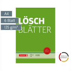 Löschblattblock | A4, 6 Blatt, grün