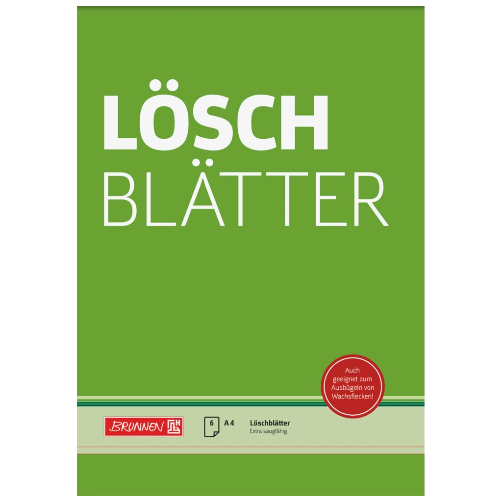 Löschblattblock | A4, 6 Blatt, grün