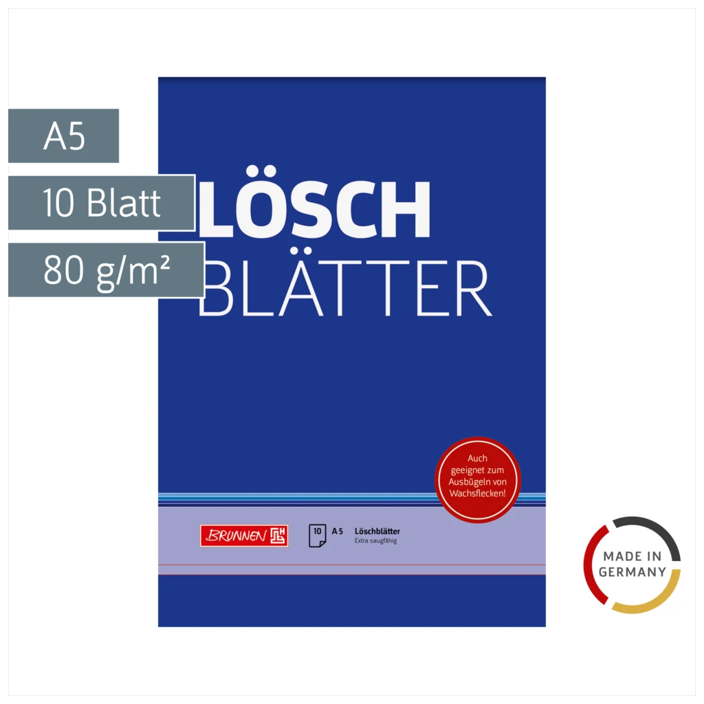 Löschblattblock | A5, 10 Blatt, blau
